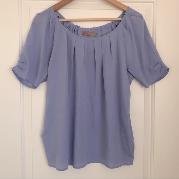 Saint Tropez light blue Lightweight Top with Bow Tie on back - Picture 1 of 6